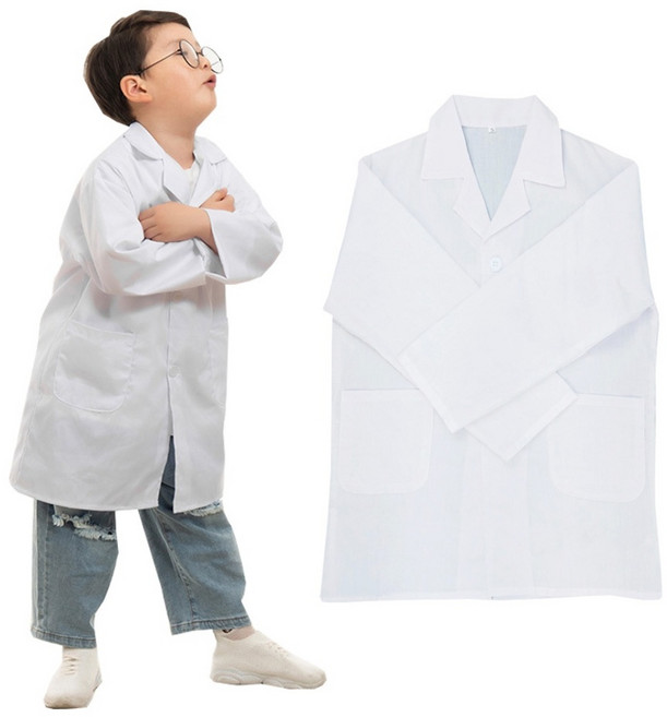 아동 흰색 의사가운, L, 1개