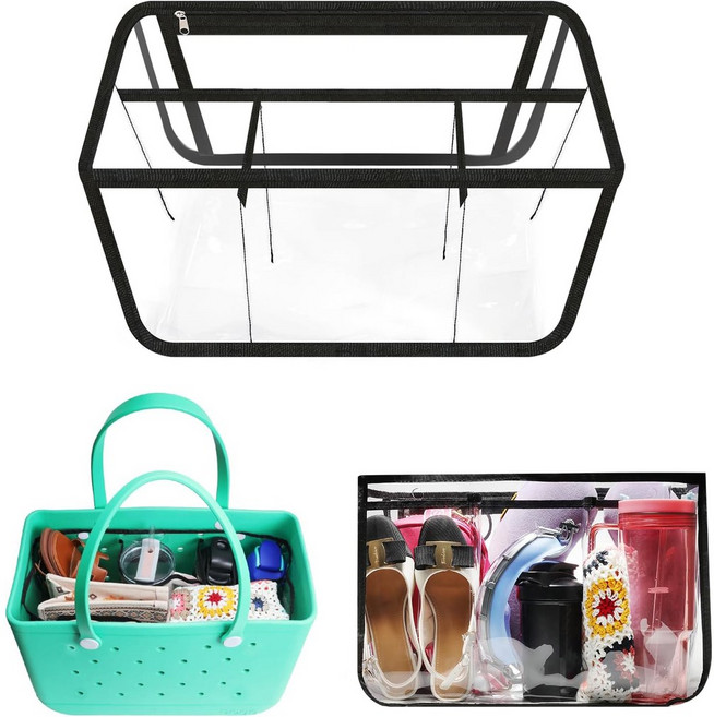 Bogg Bag X 대형 크기와 호환되는 Clear Beach Organizer XL 액세서리용 투명 인서트 디바이더 라이너