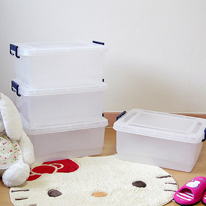 리빙박스 15L 1개 침대밑수납장 투명 장난감정리함
