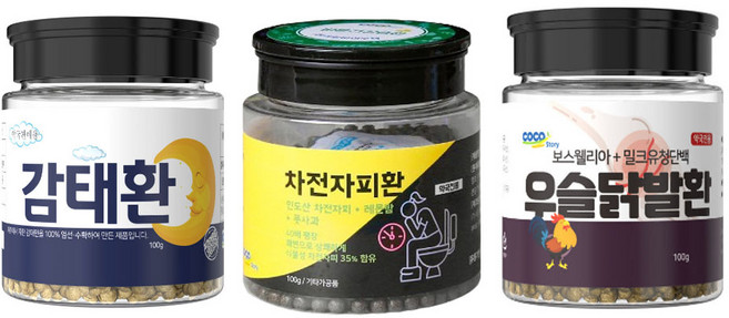약국전용 차전자피환 감태환 우슬닭발환 세트 부모님 설날 추석 명절 선물, 100g, 1개