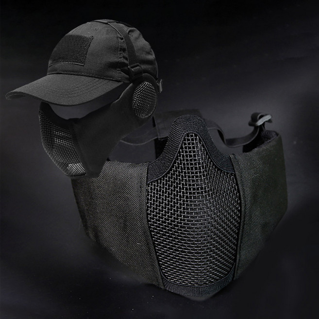 야구모자 안면 귀 보호대 마스크 서바이벌 세트 5종, 야구모자-특전사, 1개