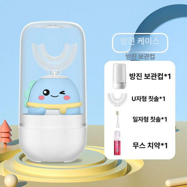 ssy led 마우스피스 전동 칫솔 실리콘 초음파 하얀치아 음파, 1개, 방진형 3 2-6세 B, 기본 모델명/품번