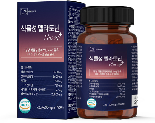 더건강드림 식물성 멜라토닌 plus up, 1박스, 120정