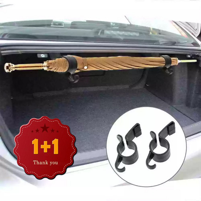 1+1 차트렁크 우산걸이 자동차 우산거치대 차량용 우산정리 우산수납, 2세트