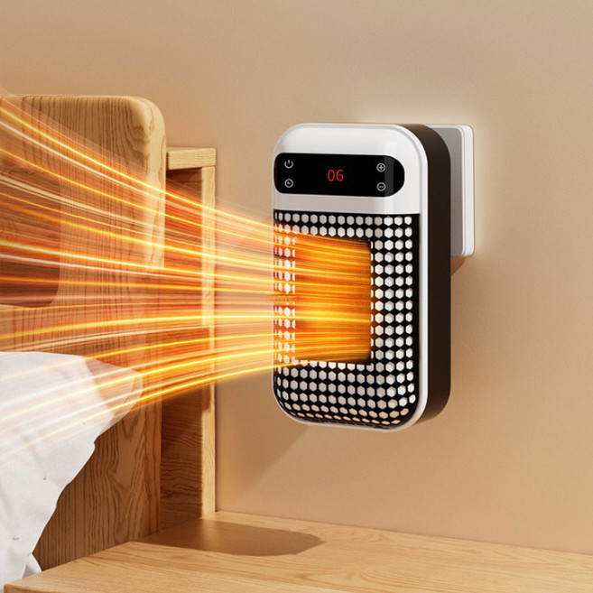 미니전기 온풍기 절전형 휴대용 난방기 가정용 사무실 침실 기숙사용 소형 히터, 빈티지 블랙