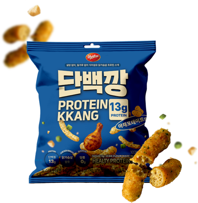 단백깡 무설탕 저당 글루텐프리 야채포테이토, 6개, 50g