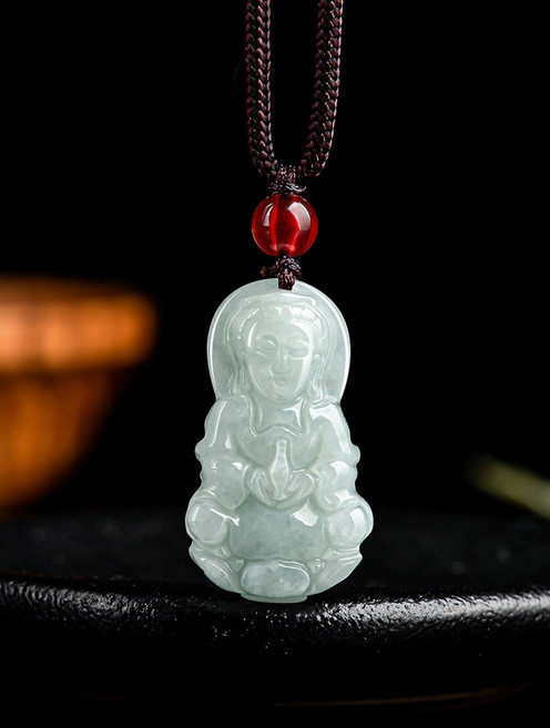 패션 비취 목걸이 부처님 옥 펜던트 목걸이 관음 보살 선물