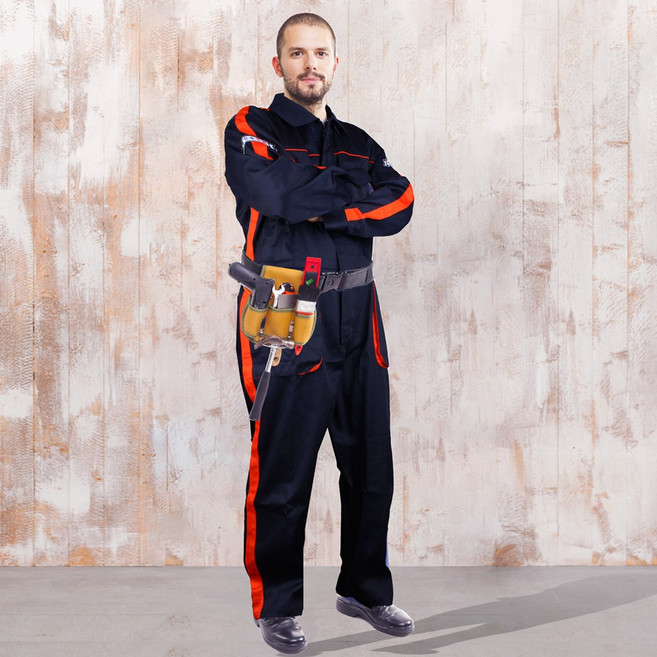 스즈키 일체형 작업복 정비복 용접복 상하의 세트