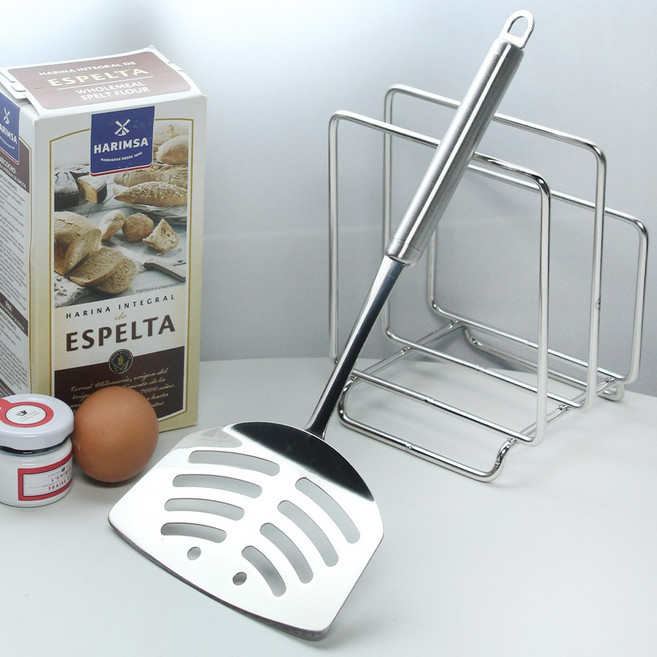 스텐 생선 뒤집개 특허 다기능 와이드 계란말이 호떡 넓은 뒤지개 뒤지게, 1개