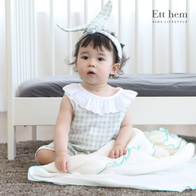 에뜨햄 유아 여름 수면조끼 풍기인견 거즈 (1)