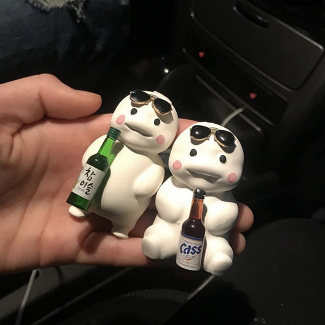 이온캔들 소맥 지방이 세트 차량용 석고방향제, 블랙베리엔베이, 1개