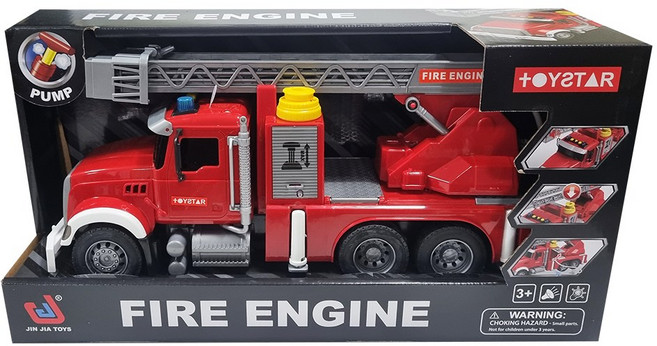 월드 중장비 소방사다리차 / 호스에서 물이 쭉쭉~나가요~ 빛과 소리가 나는 소방차 소방자동차 남아장난감완구