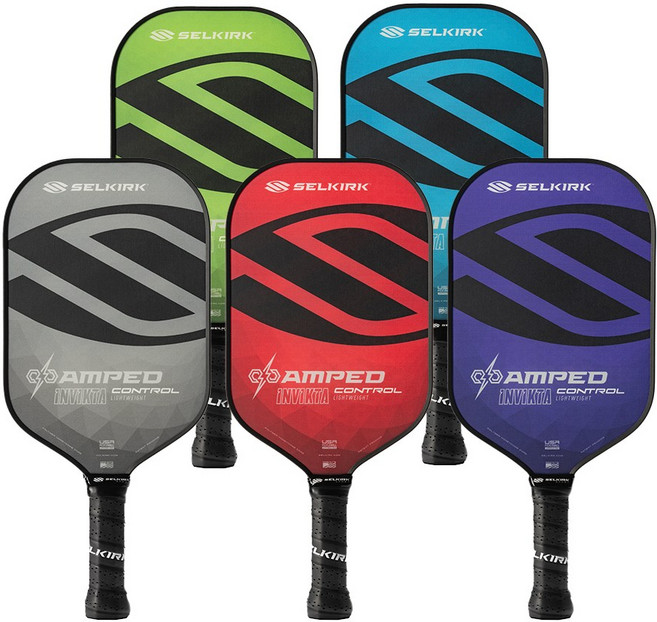플레이피클볼 셀커크 Selkirk 공식 앰프드 컨트롤 인빅타 라이트 웨이트 피클볼 패들 롱버전, 퍼플, 1개