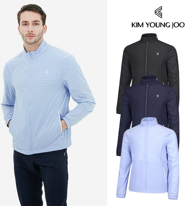 김영주 남성 골프웨어 봄 가을 스텔라 차이나 스판 경량 바람막이 자켓 스포츠 방수 방풍 점퍼