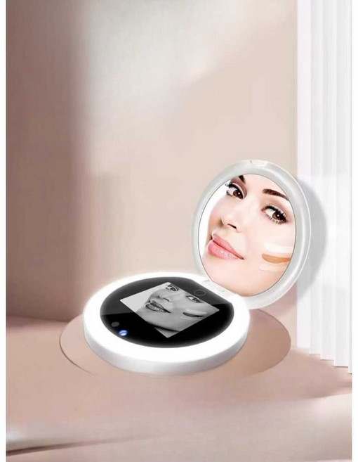 자외선카메라 차단확인 미러 UV 메이크업 기능 차단, 1. 흰색 프레임 다기능