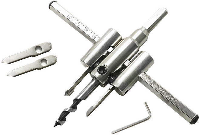 공구PXJ 서클컷터 원형컷팅 드릴 원형커터 금속 목재 구멍 톱 드릴 비트 커터 DIY 도구, 1세트