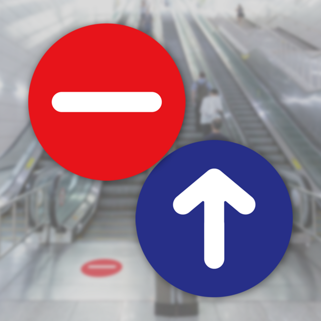 에스컬레이터 진입금지 진입로 방향안내 미끄럼방지 바닥 스티커, 6, 논슬립알루미늄스티커(ASP-CWS), 1개