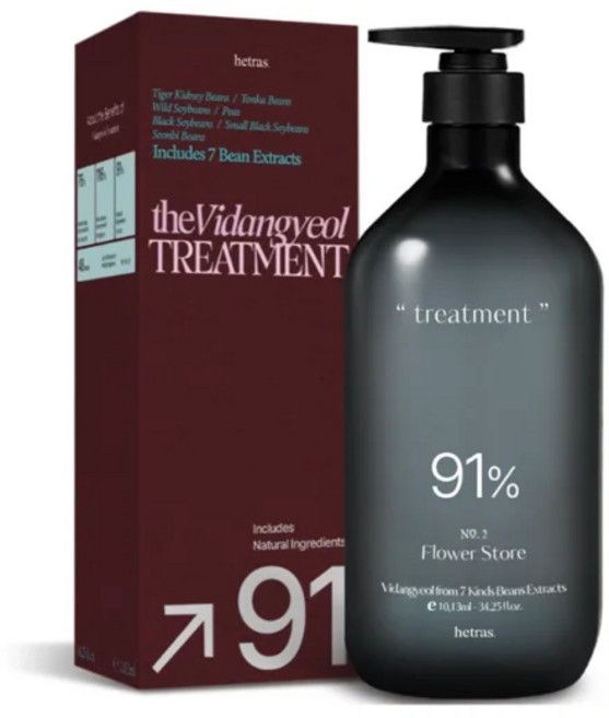 hetras theVidangyeol TREATMENT 護髮素 91%成分來源 七種豆類萃取 深層滋養修護 300ml, 1個, 1.013ml