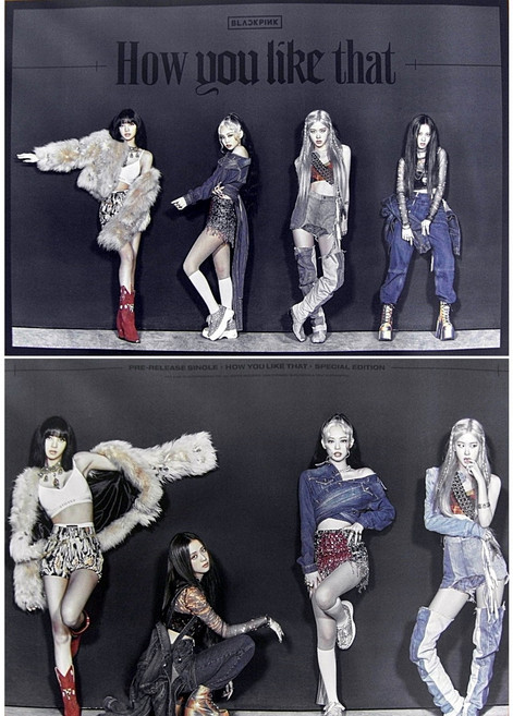 (양면브로마이드2장+지관통) 블랙핑크 (BLACKPINK) - How You Like That 포스터