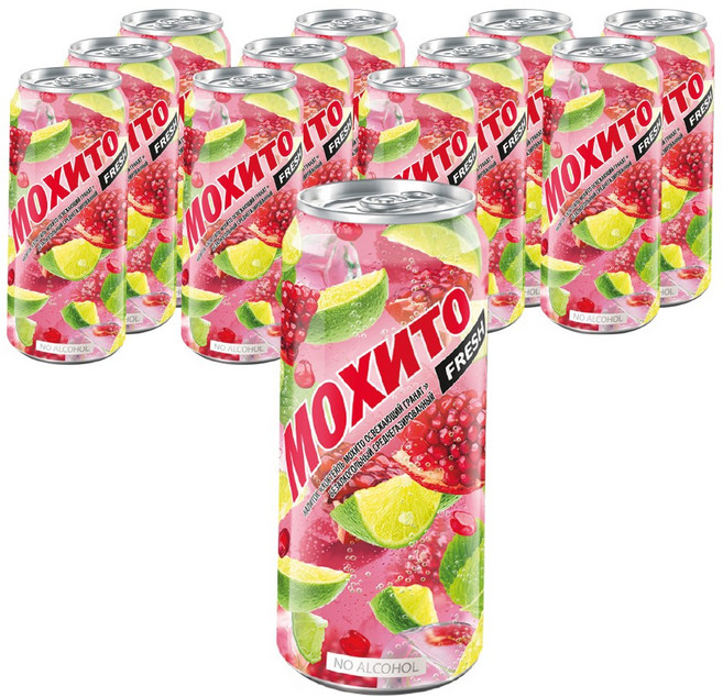 모히또 칵테일 석류맛, 12개, 500ml