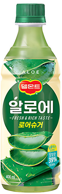 델몬트 로우슈거 알로에 쥬스 저당 주스 알로에쥬스 알로에주스 400ml (1병), 1개