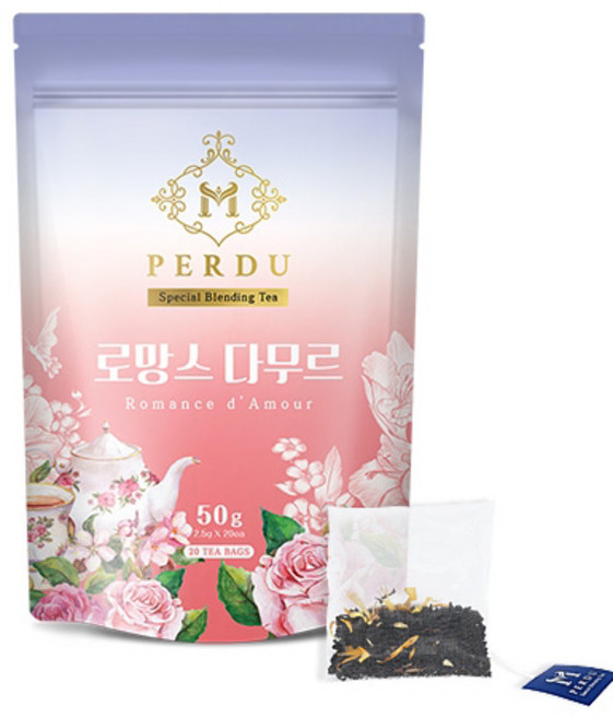 엠페르뒤 로망스 다무르 20티백 블렌딩티, 2.5g, 20개입, 1개