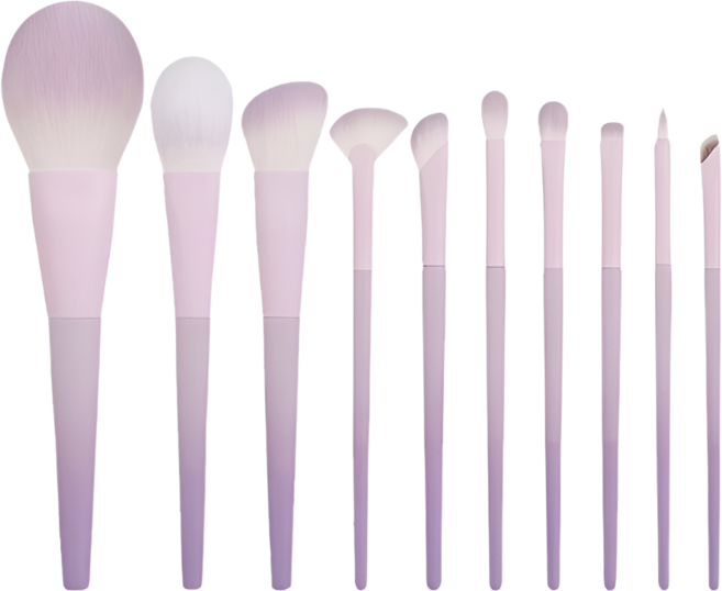 테일스타 메이크업 브러쉬 10종 세트 + 세척 건조 수납통, 1개, 퍼플