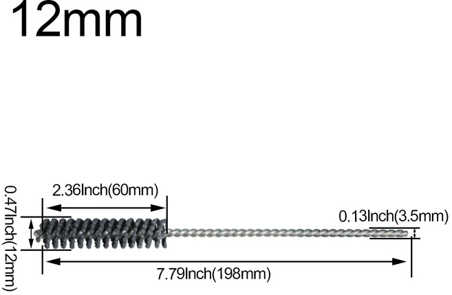 파이프 튜브 디버링 청소를 위한 1개 조각 유연한 연마 볼 브러시 그라인딩 헤드, 07 12mm, 01 240