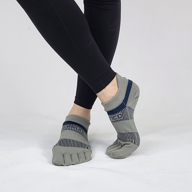 베룽코 스피너1 마라톤 사이클 등산 스포츠 발가락양말, 그레이