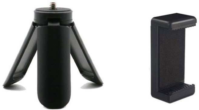 make speed 오즈모포켓3/2 듀얼 미니삼각대+휴대폰거치대, 1세트, 1개