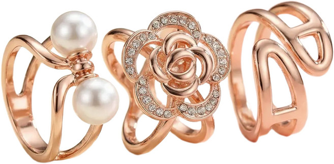 오르빅 여성 스카프링 로즈골드 명품 스타일 스카프 고리 3종세트-B