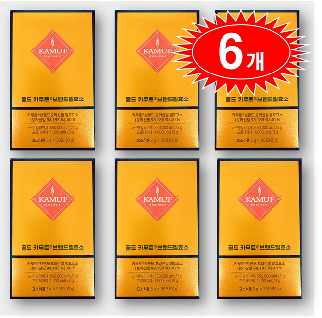 골드 카무트효소 [카무브 브랜드밀발효효소 40%], 6개, 90g