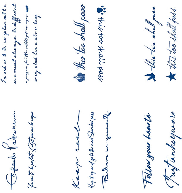 MIRWAY 반영구 타투 스티커 12장세트, 1개, MWS-L 12장세트