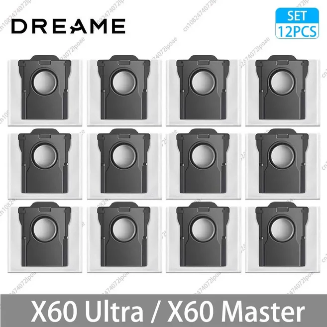 드리미 X60 울트라 마스터 액세서리 메인 사이드 브러쉬 HEPA 필터 천 먼지봉투 진공청소기 교체 부품, 18 12 Dust Bags