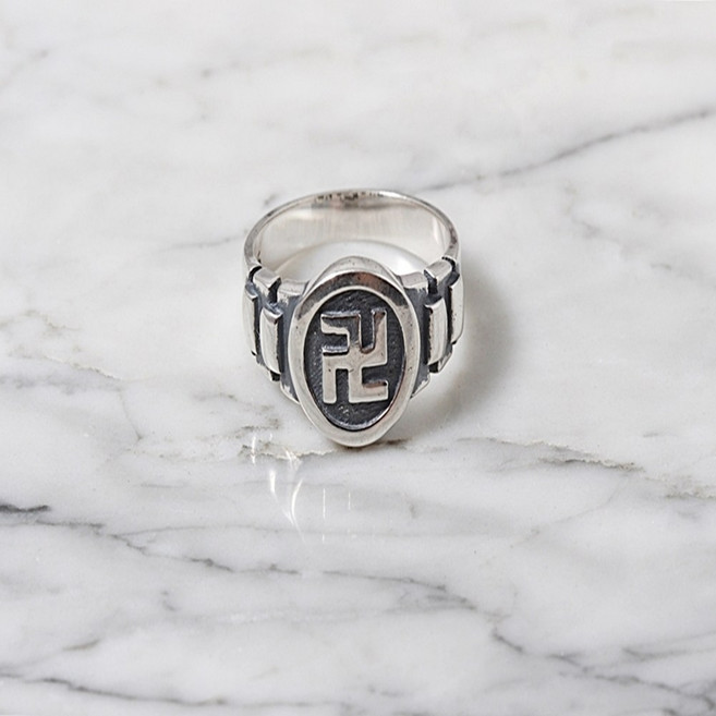 불교 만자 여자 남자 은반지 925실버 체인 순은 반지 염주 절반지 선물