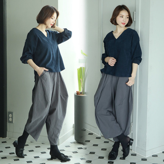 조화e 가볍고 편안한 마약바지 항아리바지 밴딩팬츠 와이드팬츠 편한바지500시리즈