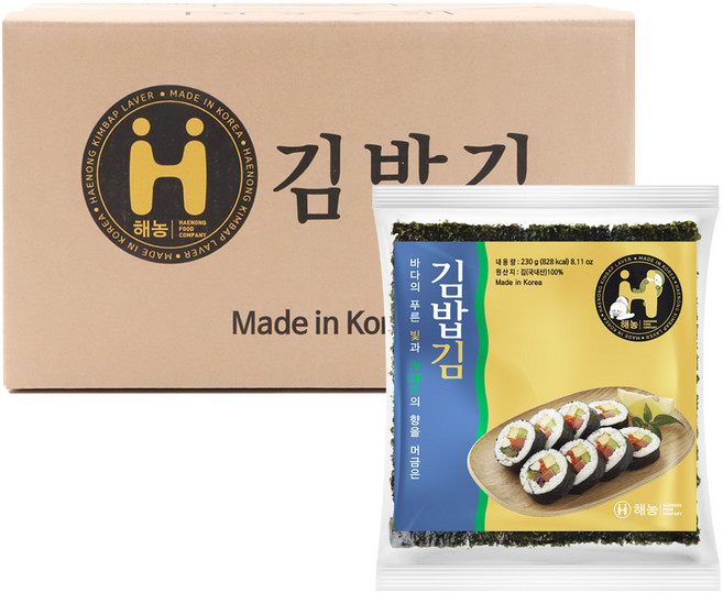 해농 김밥김 골드, 230g, 20개
