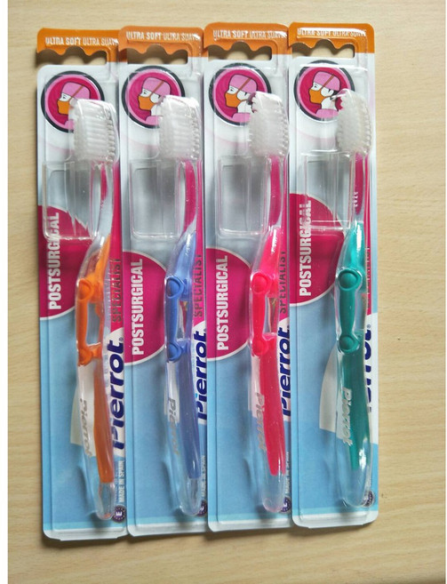 Pierrot 潔麗雅 Post-Surgical 牙刷 軟毛 歐洲原裝進口, 1個, 牙周護理【單支】