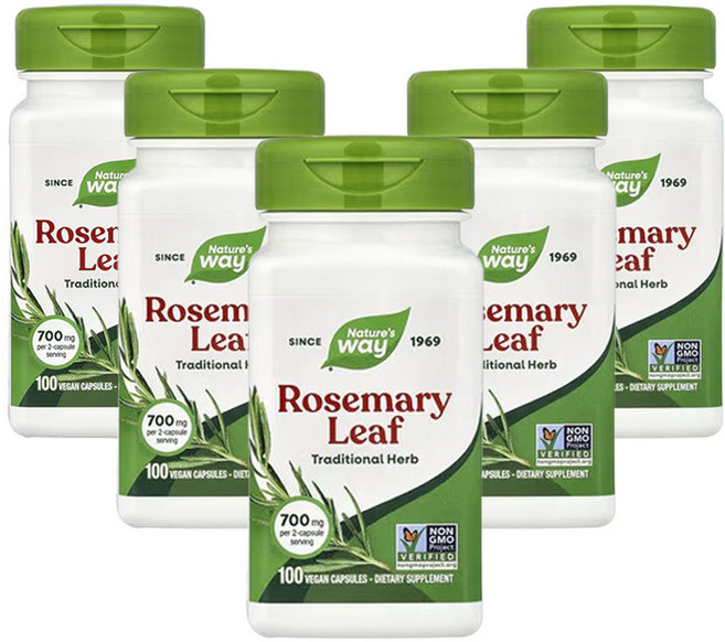 네쳐스웨이 로즈메리잎 350mg 베지 캡슐 100정, 5개