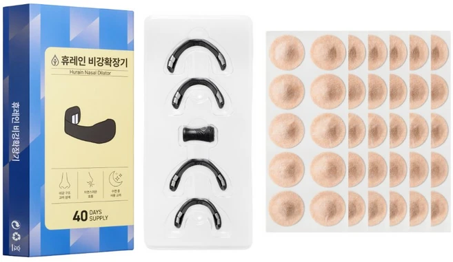 코골이 방지 비강확장기 숨통박사 자석 코골이 완화 기구 패치 80매, 1개 - 쿠팡