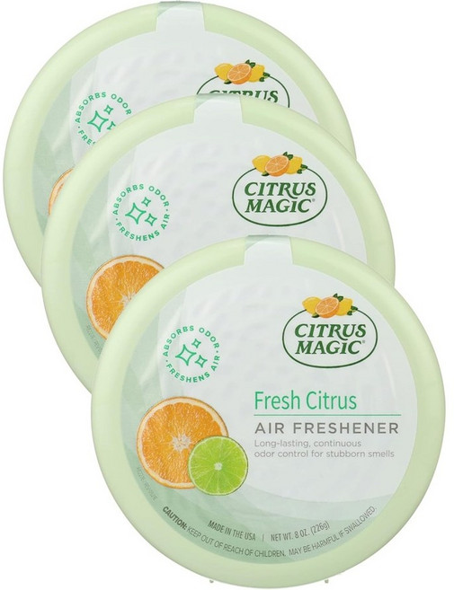 시트러스 매직 냄새 흡수 고체 방향제 프레시 시트러스 향 227g 3개, 226g