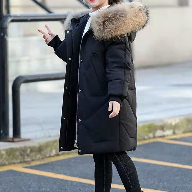 지디오 주니어 롱 패딩 겨울 초등 학생 후드 방한 긴 점퍼 아우터