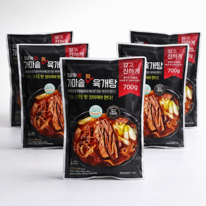장순필 가마솥 특 육개탕 육개장 700g 5봉, 5개