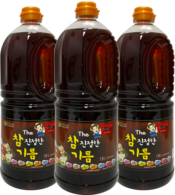 청정식품 업소용 참기름 향미유 더 참 진정한 기름 1.8L, 1개