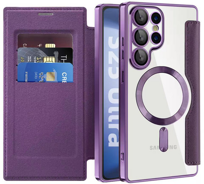 하이엑스 갤럭시 울트라 맥세이프 지갑형 카드수납 가죽 풀커버 휴대폰 케이스