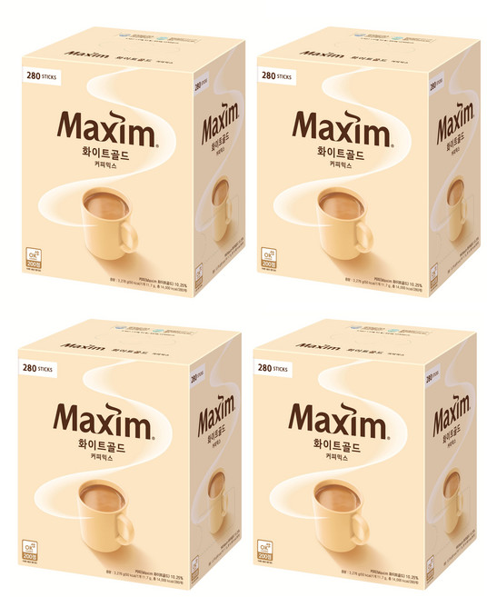 맥심 화이트골드 커피믹스 280T*4(박스), 11.7g, 280개입, 4개