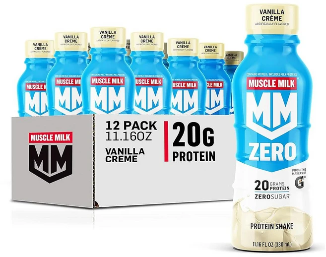 Muscle Milk 제로 프로틴쉐이크 330ml 12개입 1팩 바닐라 Muscle Milk Zero Protein Shake Vanilla, 1개 - 쿠팡