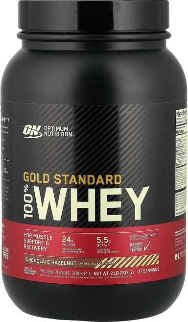 Optimum Nutrition 옵티멈뉴트리션 골드스탠다드 웨이 초콜릿 헤이즐넛 2 lb 907 g 파우더, Optimum Nutrition 옵티멈뉴트리션 골드스탠, 상세페이지 참조 - 쿠팡
