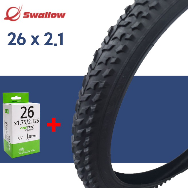 평촌바이크 _흥아 MTB 26 x 2.1 + 튜브포함 HS267 (54-559) (타이어레버 2개증정), 1개