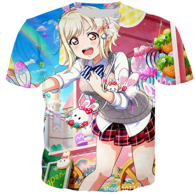 오타쿠 티셔츠 여자캐릭터 쓸데없는선물 우정티셔츠